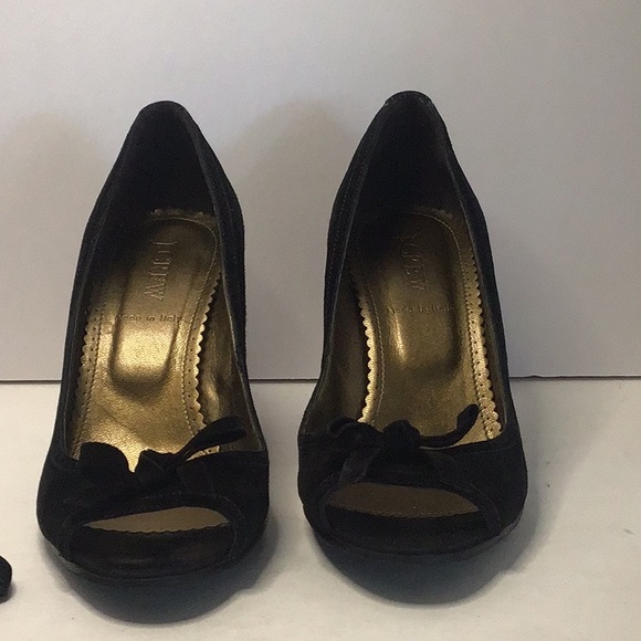 💥💥 J. CREW 💥💥.                       SUEDE PEEP TOE WEDGE - Picture 3 of 8